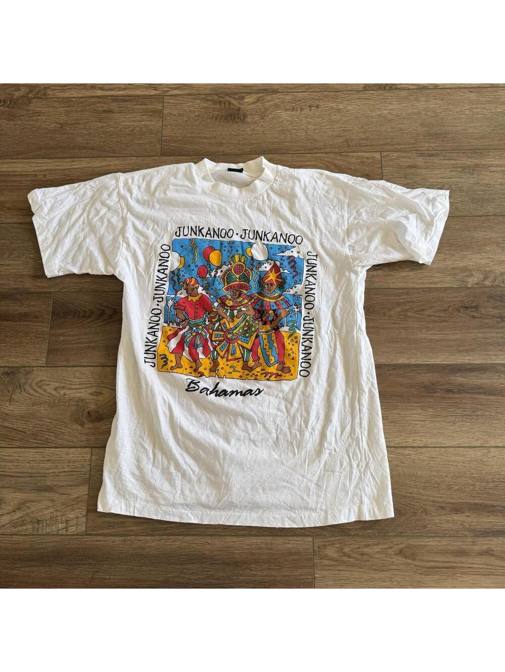 Vintage 80s Windswept Bahamas Junkanoo L T-Shirt